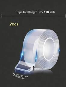 Băng keo hai mặt siêu chắc 20m (5m/cuộn), băng keo hai mặt trong suốt nano, băng keo hai mặt trong suốt nano độ nhớ cao, băng keo nano chống thấm nước, có thể tái sử dụng, băng keo trong suốt, chống thấm nước, không mối nối đa năng - trắng - Xem 11