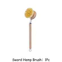 1pc Replaceable Head Wooden Handle Dish Brush, Multi-Functional Natural Bristle Kitchen Cleaning Brush For Bowls, Plates, Pots - Detachable Cleaning Brush - View 10