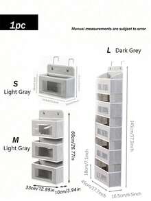 1个3/5层布艺门挂袋，多层收纳袋，壁挂式收纳柜，无纺布门挂袋，悬挂式收纳，衣柜整理，收纳架，衣物收纳盒，收纳盒，大容量悬挂式收纳袋，适用于家庭卧室，适合宿舍装饰、房间装饰、收纳、门挂式、收纳袋、衣物收纳、娃娃收纳、毛绒娃娃收纳、衣物收纳袋、卧室配件 - 彩色 - 查看 10