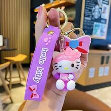 SANRIO 1 chiếc móc khóa hoạt hình, phụ kiện trang trí túi xách dễ thương, móc chìa khóa xe hơi. - Nhiều màu - Xem 4