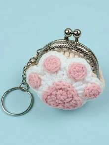 5 piezas Cierre mini billetera DIY, Marco de metal hecho a mano llavero, Cierre de mini bolso de ganchillo 5cm/1.96in, Decoración de bolso de mujer Charm/Colgante - Plateado - Ver 4