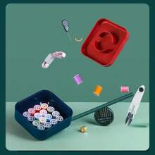 Simple Button Sewing Kit Set Sewing And Mending Tools Portable Multi-Functional Sewing And Thread Storage Box - Bột B - Xem 3