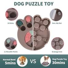 QILP Interactive Dog Puzzle Toy Ow Feeder B For Puppy Bored Relief Mental Stimn Dule Chew-Reant Design In Blue Ideal For Aggressive Chewers - 如圖 - 查看 3