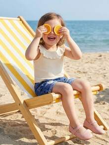 Young Girls Tank Top Co-Ords - Yellow - View 6