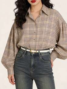 1PC Women's Minimalist Thin PU Leather Belt With Gold Pin Buckle, Casual Waist Strap For Dresses & Jeans - Casual Decorative Belt - View 9