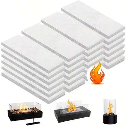 10 lõi đốt nhiên liệu ethanol để bàn, làm bằng sợi carbon, thích hợp cho lò sưởi trong nhà/ngoài trời, cắm trại, nướng thịt và nấu ăn.