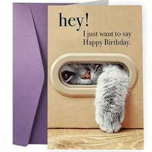 1 Thiệp chúc mừng sinh nhật hình mèo độc đáo, món quà tuyệt vời nhất dành cho gia đình và bạn bè, thiệp chúc mừng sinh nhật kèm phong bì, vật phẩm nhỏ tinh tế, món đồ trang trí dễ thương. - Nhiều màu - Xem 17