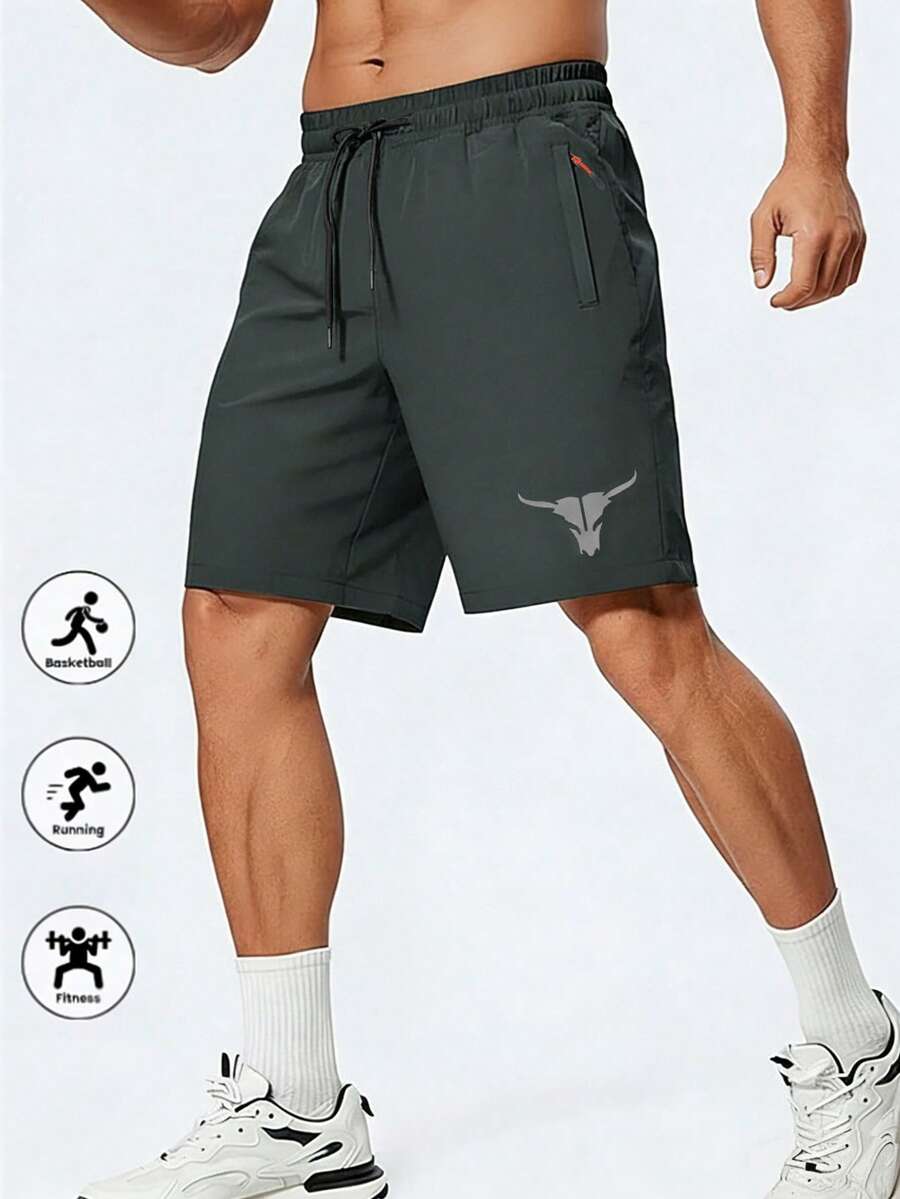 Quần short thể thao ngoài trời thoáng khí dành cho nam, quần short Bermuda thời trang tối giản. - Xám - Xem 1