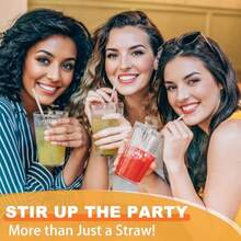 kilofly Reusable Spoon Drink Straws Value Pack [Set of 12 + 2 Cleaners] 7.8 inch - Plateado - Ver 7