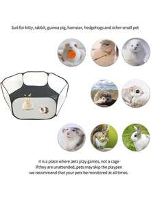1 pieza Parque de ejercicio portátil para animales pequeños, Carpa de burbuja plegable para hámster para exteriores, Color aleatorio - Unitalla - Ver 9
