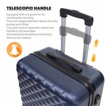 YONSLY 4‑Piece Suitcase Set 16/20/24/28 Inches With TSA Lock YKK Double Repair Zipper 4 Silent 360° Wheels Mesh Pocket Soft Rubber Handle For Trips - 深藍 - 查看 6