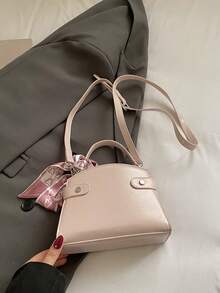 Elegant Fashion New Spring/Summer Stone Texture Handbag, Exquisite Retro High-End Silk Scarf Shoulder Bag, Unique Design High-Quality Women's Crossbody Bag, Suitable For Dates, Dining, Shopping And Photography - Pink - View 10