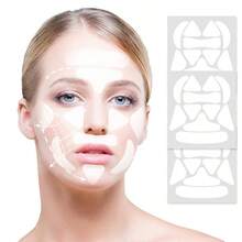 110 piezas/10 hojas Parches alisadores para la frente y el rostro - Herramientas faciales unisex, adecuadas para todo tipo de piel, ayudan a lograr un cutis talla grande suave - Multicolor - Ver 4