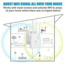 WiFi信号扩展器/中继器，300Mbps 2.4G单频无线宽带/Wi-Fi扩展器，4天线无线信号增强器，一键设置，即插即用 - 美規A型插(110-127V) - 查看 5