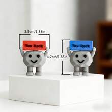 Cute And Healing High-Quality Decorative Figurine, Made Of PVC Material, Suitable For Study, Office Desk Decor, Home Decor, Holiday Party Gatherings To Add Atmosphere, Ideal Small Gift For Friends - A - View 3