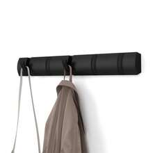 Key HooksFl -Mounted Coat Rack Wit 5 Ooks Modern Ce-Sang Stoe  A Jacke Bags Entryway Mudroom Closet Batroom Droom Black - 黑色 - 查看 8