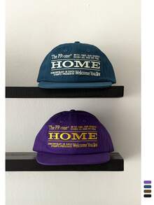 复古字母棒球帽，女士夏季学生百搭透气宽檐网眼帽，小众撞色平沿刺绣字母帽，街头时尚品牌棒球帽，显瘦百搭 - 平簷 - 查看 13