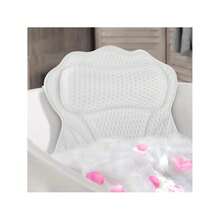 1 pieza Almohada para bañera, malla 3D con ventosa, antideslizante y lavable, respaldo de spa para bañera - B - Ver 3