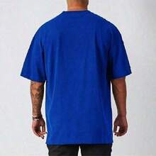 Men's Basic Oversized T-Shirt, Sizes S To Plus Size 6XL, 100% Cotton, 18 Colors - Baby Blue - View 4