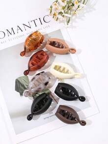4pcs Elegant Matte Leopard Print Banana Hair Clips, Minimalist Vertical Ponytail Clips, Suitable For Daily Wear, Outings, Sports, Shopping, Vacation, Performances, Afternoon Tea, Versatile, Ideal Gift For Valentine's Day, Thanksgiving, Mother's Day, Birthday, Holidays - Multicolor - View 3
