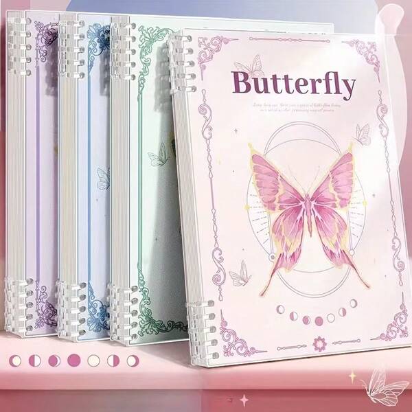 1pc American Style B5 Loose-Leaf Notebook, A5 Detachable Notebook, 60 Sheets DIY Journal, Self-Assembly Required, Work Notebook, Creative Stationery, Decorative Cover, Spiral Bound Notebook