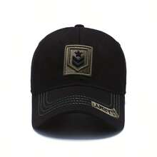 1pc Men's Baseball Cap | Adjustable Button, Lightweight Elastic, Embroidered Design, Suitable For Outdoor, Fishing And Casual Wear | Embroidered Logo Cap, Polyester Material, Hand Washable - Multiple Styles - View 3