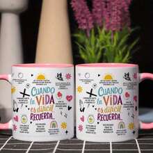 1pc 11oz Spanish Bible Verse Coffee Mug With Inspirational Christian Prayer Quotes - Colorful Spanish Scripture Cup, Dishwasher  Ceramic Tea Cup For Women, Men, Grandma, Grandpa - Ideal Birthday/Christmas Gift For Home, Church, Or Daily Use - Reusable Faith-Based Kitchenware With Spanish Bible Verse Printing, Pray Quote Design, And Durable Ceramic Construction For Hot Beverages. Cups With Bows, Anniversary Gift For Him, Tazas Para Café Bonitas, Cup Set, Cups Christmas, Coffee Mugs Large, Coffee Cups Reusable, Mugs For Couple, Coffee Cups For Men, Mugs Coffee Set, Termo De Agua, Travel Essential, Termo Para Café Caliente, Coffee Mugs Women, Coffee Cups - C - 查看 10