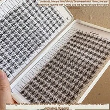 320pcs Eyelash Extension Book - C Curl, DIY Natural, Anime, Cross, Cluster & Fluffy Styles, Suitable For Beginners, Reusable, Mixed Length 11-13mm - C - View 6
