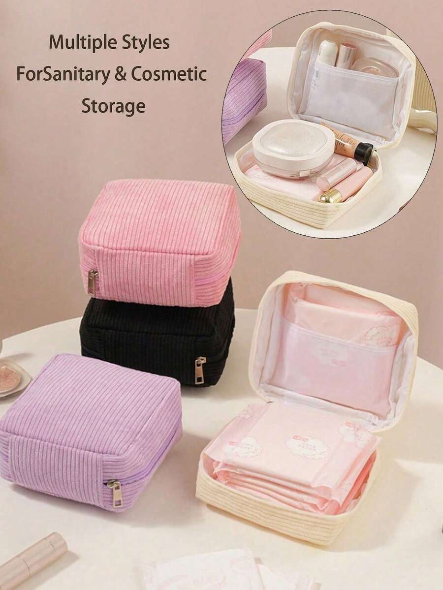 1 Túi đựng băng vệ sinh, Túi đựng đồ vệ sinh phụ nữ đa năng, Dung tích lớn, Thích hợp cho học sinh, du lịch, cắm trại, hoạt động ngoài trời