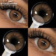 Eyeshare 1 Pair Of Brown Soft Annual Disposable Eye Makeup Gray Lenses Beauty Pink Purple Contacts Suitable For Daily Use - Brown - View 8