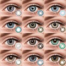 12 Pairs Of Colorful Contact Lens Cases, Offering A Variety Of Color Options. Comes With Contact Lens Cases And Wearing Tools, Suitable For Year-Round Use, And Can Be Used For Eye Makeup, Cosplay, Festive Event Dressing, Halloween Costumes, Cosplay, And More. - YF05 - 查看 1