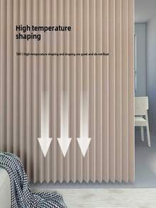 Foldable Waterproof Shower Curtain With Dust-Proof Design, Suitable As Bathroom And Cabinet Divider, Comes With Hooks, Excellent Waterproof Performance. - M - View 7