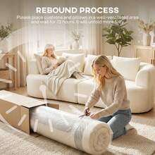 HOMCOM 3 Seater Sofa, 102" Chenille Upholstered Boneless Couch With Wide Seat, Spring Cushions, High-Density Foam, 3 Pillows, Modern Sofa For Living Room, Home Office, Cream White - 白色 - 查看 6