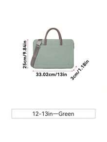1pc Shoulder Portable Laptop Bag Conference Waterproof Portable Briefcase Back To School - Black 14 to 15 Inches - View 26