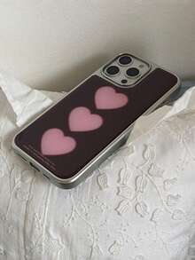 1个韩版复古波点心形环氧树脂手机壳，兼容 17 Pro Max、17 Pro、17、16、15、14 Pro Max，可爱/时尚/女士/创意设计手机壳 - 彩色 - 查看 6