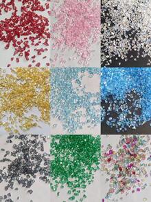 20-50g Colorful AB Transparent Colored Decorative Glass Crushed Stones, Asymmetrical Shape DIY Decoration Materials - Multicolor - View 1