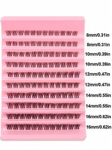 Rikuaild 120片D型卷翘蓬松簇状假睫毛，柔软轻盈，自然交叉设计 - D - 查看 6