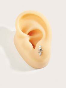 1pc Fashionable Delicate Pearl Arrow Stud Earrings, Suitable For Women's Daily Wear - Arrow - View 5