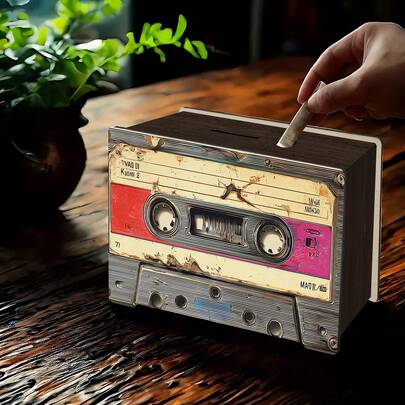 1개 "My Everything" 나무 돼지 저금통, 소박한 십자가 & 성경 디자인 동전 항아리, 지폐 동전 보관 용기, 쉬운 조립, 기독교 종교 선물, 정기적 저축 도구, 신앙 테마 홈 데코