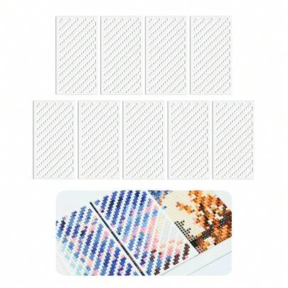 9pcs Diamond Painting Slant Edge Ruler Tool Accessories, Suitable For Adult Square Diamond Painting Kits, Keeps Diamonds Neatly Aligned