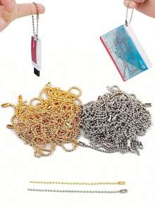 100条4.72英寸合金珠链，50条金色，50条银色 - 珠鍊 - 查看 1