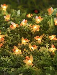 1 Stück 20/50/100 LED Solar Bienen Lichterkette - 8 Beleuchtungsmodi, IP65 wasserdicht Lichterkette, intelligente Lichtsensorik, ohne Stromkosten, geeignet für Hof, Veranda, Zaun, Baum, Pavillon, Blumengarten, Party, Hochzeit, Familie, Geburtstag, Ostern, Feiertags-Dekoration, versiegeltes Design, warmweißes Licht, Muttertagsgeschenk - Bienenlampe - Übersicht 9