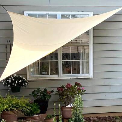 Outdoor Triangle Sun Shade Canvas Has Multiple Advantages, Including UV Protection, Water Resistance, And Breathability. Suitable For Outdoor Camping, Beach, Yard, Garden, Poolside, Balcony, And Various Outdoor Shading Equipment.