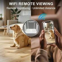 1080P Full HD Smart Pet Camera, 2.4G Wireless Monitoring Function, Night Vision, Remote Control & Monitoring Via Mobile App, Easy Installation, Compact & Fashionable Design, Suitable For Home Pet (Indoor/Outdoor) Safety Monitoring - Black - View 8