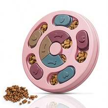 QILP Dog Puzz Food Puzzle Feeder T For IQ Training Mental Enricent Pink Dog Treat Puzzle - Pink - View 1