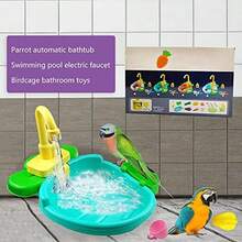 QILP Indoor Bird Bath Fountain For Parro And Small Bi Autatic Wate Shower With  Erials In Blue Ideal For Parakee Bies Cockatiels Cres - 如圖 - 查看 5