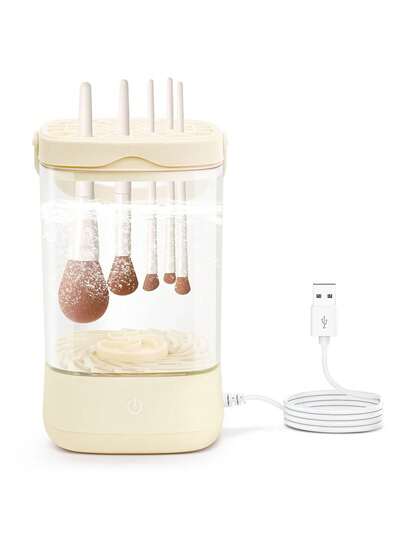 Shmian New USB Electric Makeup Brush Cleaner, Rechargeable Makeup Brush Cleaning Tool, Automatic Makeup Brush Cleaning Stand