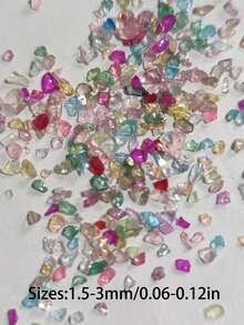 20-50g Colorful AB Transparent Colored Decorative Glass Crushed Stones, Asymmetrical Shape DIY Decoration Materials - Multicolor - View 2