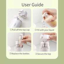 1 chai đựng đồ du lịch 4 trong 1 chống rò rỉ, có thể tái sử dụng, được TSA chấp thuận, thiết yếu cho cả nam và nữ, quà tặng lý tưởng cho kỳ nghỉ lễ. - Chai có thể tái sử dụng 4 trong 1 - Xem 4