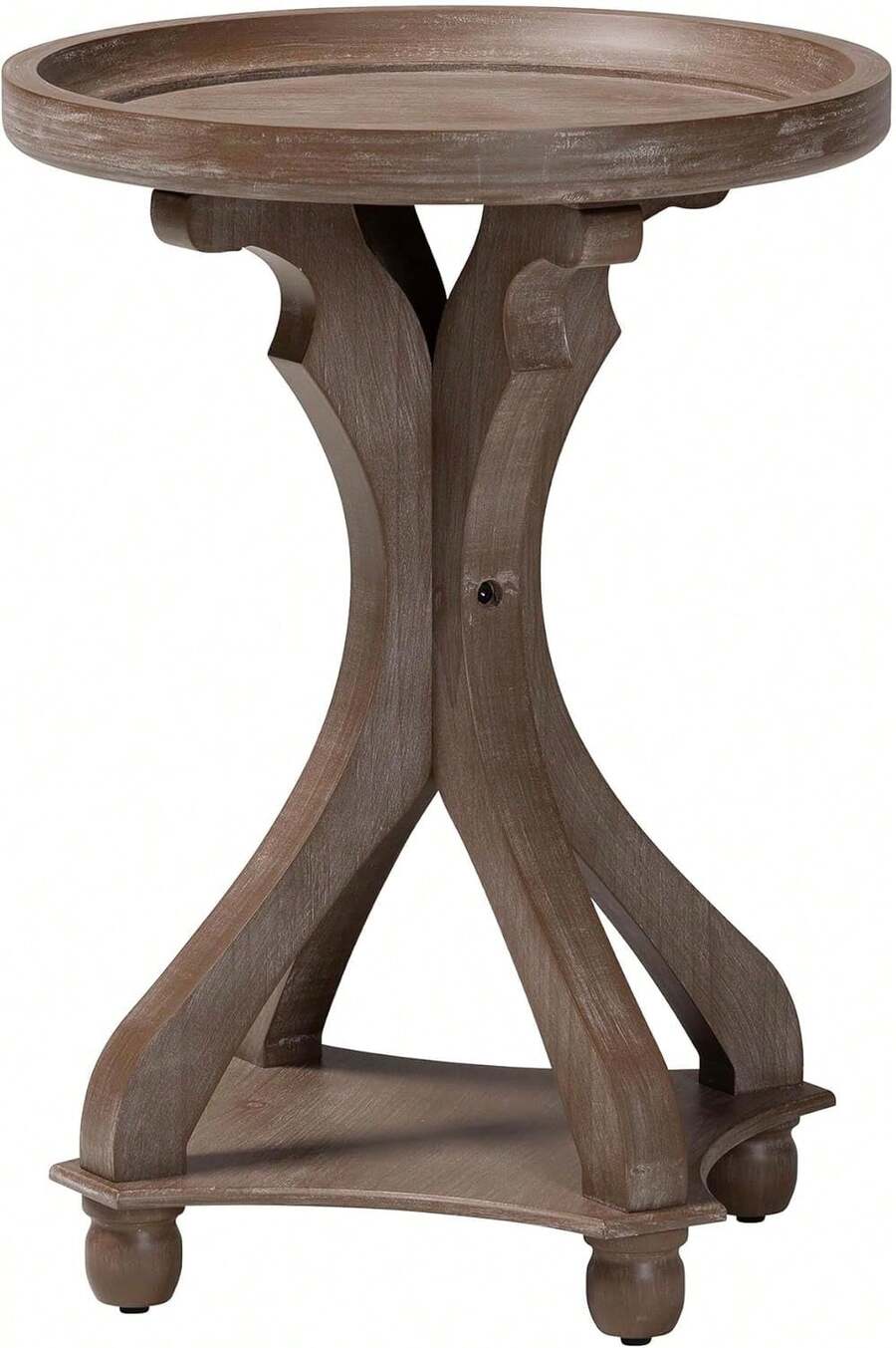 Baxton Studio Westlyn French Country Antique Brown Wood End Table - đen - Xem 1